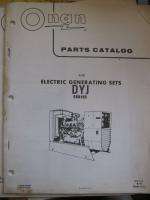 Vintage Onan DYJ Generator Parts Catalog Manual Book  