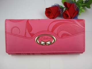 New Ladys Womens PU Leather Bifold long Wallet Button Clutch Purse 