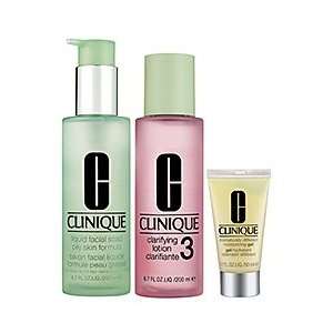 Clinique 3 Step Skin Care System For Skin Types 3, 4 Combination Oily 