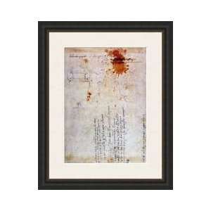  Drawing Of An Urn And Figure With Notes Framed Giclee 