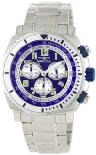 Invicta Mens 0617 II Collection Chronograph Blue Dial Stainless Steel 