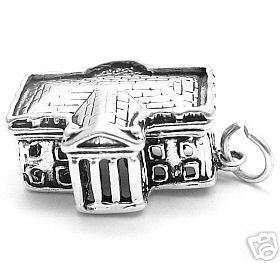 sterling silver 3D WHITE HOUSE charm M0953  