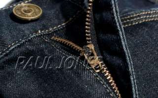 PJ Mens Designer Jeans Pants Straight Fit Casual trousers Black 8Size 