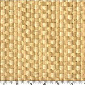  54 Wide Designer Raffia Wide Basket Weave Maize Fabric 