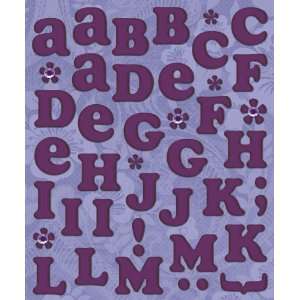  K&Company Purple Foil Alphabet Die cut Stickers: Arts 