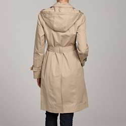 MICHAEL Michael Kors Womens Single breasted Hooded Trench Coat 