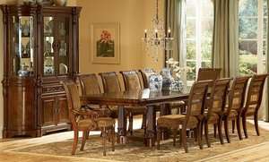   Large Double Pedestal Solid Wood Furniture, Upholstered Chairs  