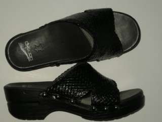 Dansko Milla Black Burnished Sandals Sizes Euro 37,38,39,40  