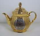   Kt Etched Gold and Platinum Decorated Tea Pot Teapot Bavaria Germany