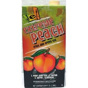Jet Tea Smoothie Mix Single Flavor Case Extreme Peach (Six 64 oz 