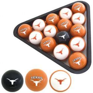    Texas Longhorns College Logo Pool Balls Set