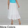 Grace Elements Womens Asymmetrical Seam Cotton Maxi Skirt 