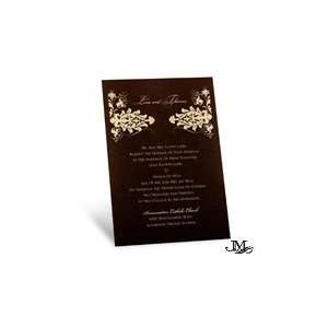  Brown Damask Wedding Invitation Card (Jane) Health 