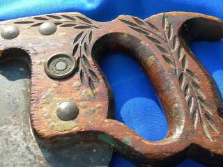SUPERIOR Vintage Wood SAW engraved tool   