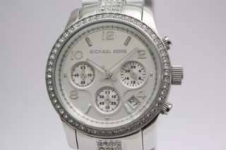   Michael Kors Women Steel Chronograph Crystal Stop Watch MK5108  