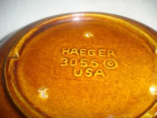 Haeger 3055 USA brown drip fruit bowl  