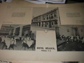 Puerto Rico 1939 Hotel Belgica,Ponce/La Mallorquina.SJ photos  