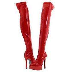 Promiscuous Lustfulness Red Patent Boots  