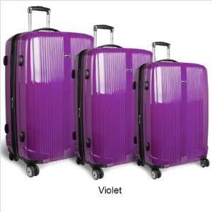  J World Concord 3 Piece Polycarbonate Expandable Luggage Set 