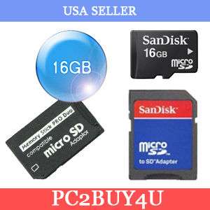 16GB MICRO SD MEMORY CARD TO PRO DUO STICK FOR SONY PSP  