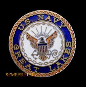 US NAVY GREAT LAKES NAVAL BASE HAT PIN BOOT CAMP USS  