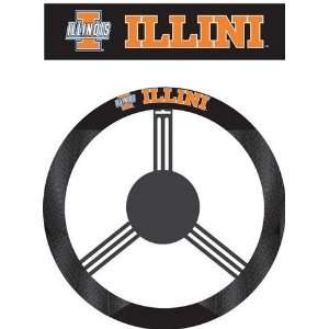 University of Illinois Steering Wheel Cover: Sports 