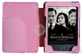 Pink Leather Cover Case Sleeve for  Kindle 4 4th Wifi NON TOUCH