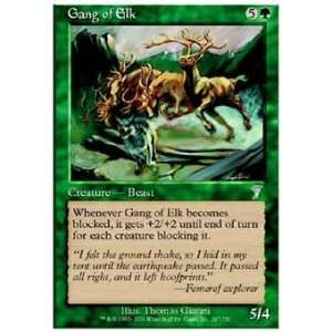    Magic the Gathering   Gang of Elk   Seventh Edition Toys & Games
