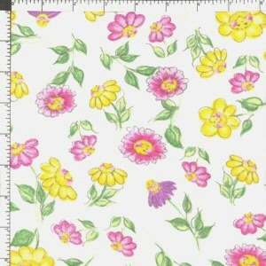   Sring Daisy Flower Party Flannel Cotton Fabric 44wd BTY Soft!  