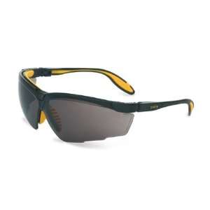 Uvex S3532X Genesis X2 Safety Eyewear, Black and Yellow Frame, Gray UV 