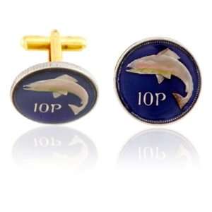  Ireland 10p Fish Coin Cuff Links CLC CL403 Jewelry