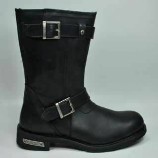 HARLEY DAVIDSON Bryce Black Leather Raiding Boots 95302 Men Size 