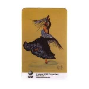  Collectible Phone Card 5m Flamenco Fire Flamenco Dancer 
