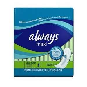  Always Maxi Pads Super Long No Wings Volume Value 12x22 
