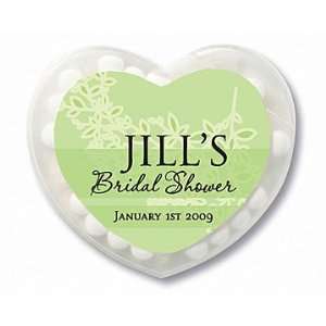 Wedding Favors Green Flowering Branches Design Personalized Heart 