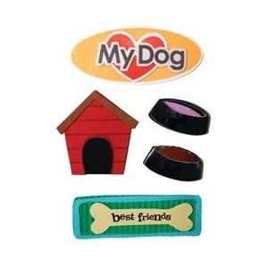   Foster Dog Stacked Stickers 5/Pkg KF00470; 3 Items/Order Home