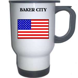  US Flag   Baker City, Oregon (OR) White Stainless Steel 