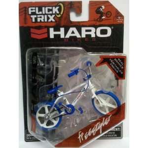   : Flick Trix Haro Bikes Retro Freestyler White and Blue: Toys & Games