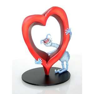  Cat Looking Through Heart Figurine ~ Missing You Lots 