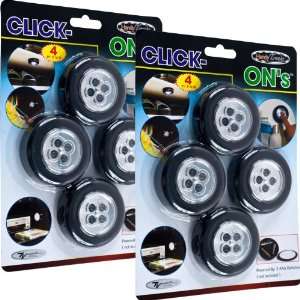   of 8 Click On Stick up LED Lights by Super Bright: Kitchen & Dining