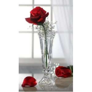  Baroque Crystal Flower Bud Vase 9 Inches Patio, Lawn 