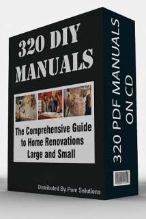 320 DIY Home Repair Manuals   Gardening Woodworking CD  