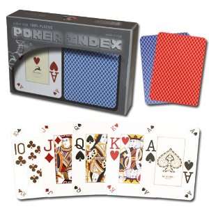  Modiano Poker Peek Index Plastic Cards   2 Decks Sports 