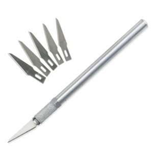   Aluminum Hobby Knife + 6 No. 11 Straight Blades Arts, Crafts & Sewing