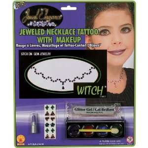    Witch Jeweled Necklace Tattoo with Makeup Kit: Toys & Games