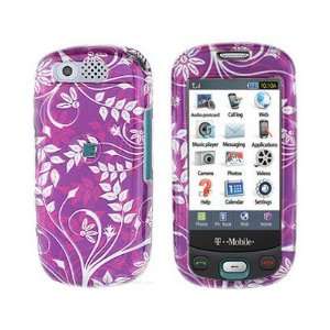 On Plastic Phone Design Case Cover Purple Flower For Samsung Highlight 