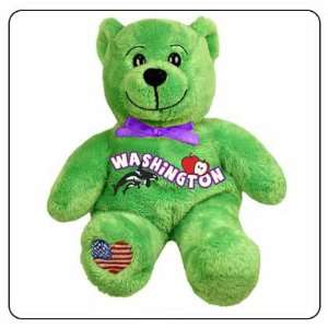 Washington Symbolz Plush Green Bear Stuffed Animal : Toys & Games 