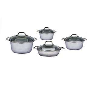 pc Stainless Steel Square (Cubic) Cookware Set  Kitchen 