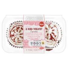 Tesco Red Velvet Cupcake 2 Pack   Groceries   Tesco Groceries