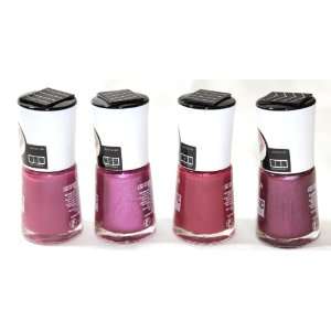  4 Piece Pink Crush Magnetic Nail Polish Lacquer + 6 Piece 